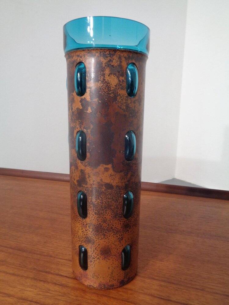 Copper and Glass Set by Nanny Still for Raak Amsterdam, 1970s, Set of 5