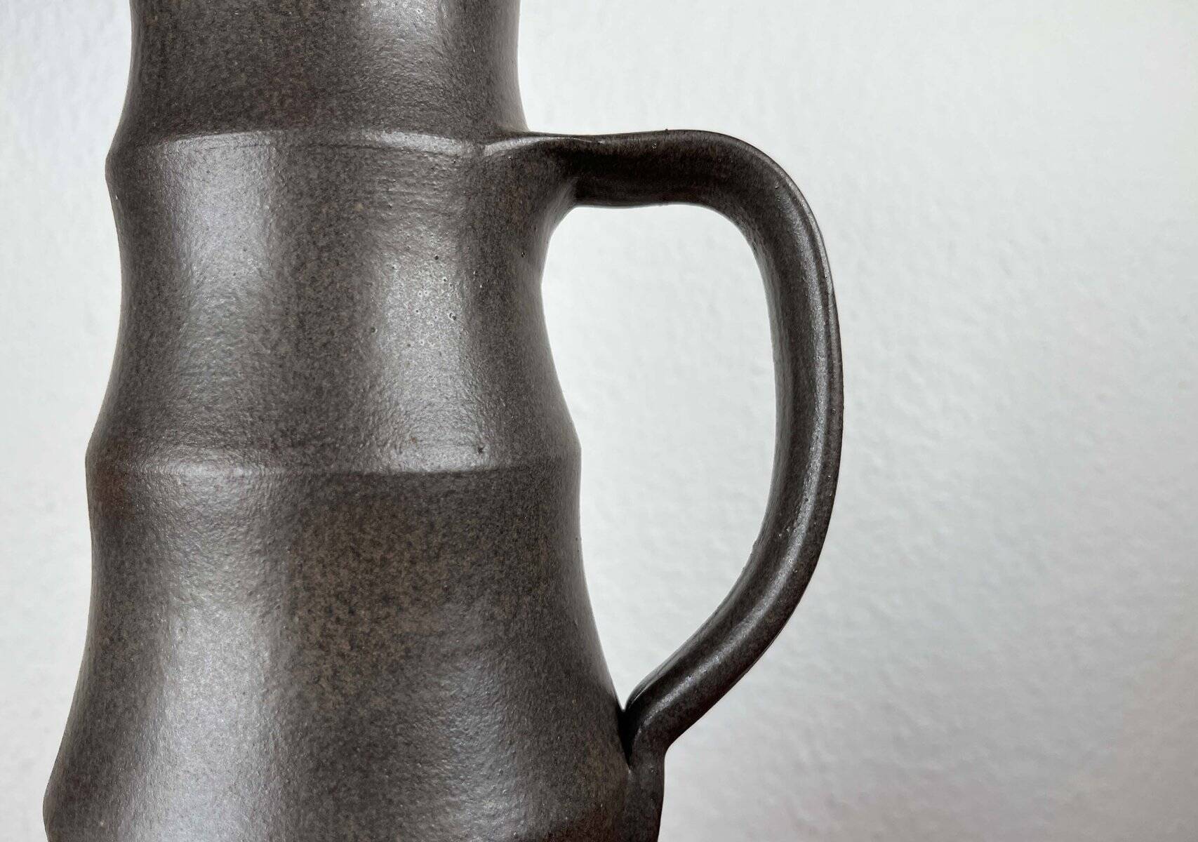 Footed vase in studio pottery from German mid-century by Petra Töpferei, 1960s.