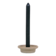 Vintage brown low ceramic candle holder