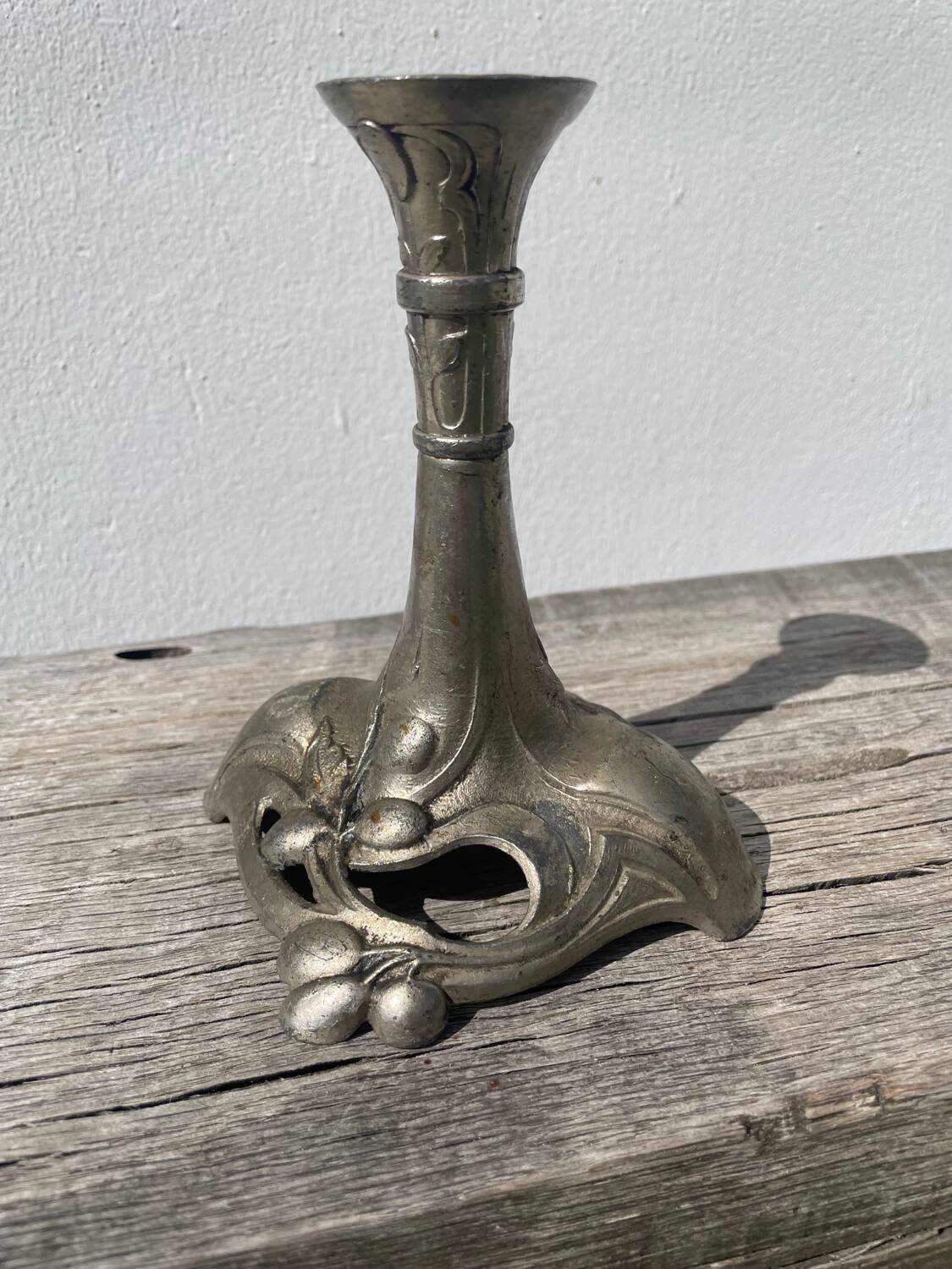 Art Nouveau silver-plated candlestick
