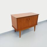 Small vintage Scandinavian teak sideboard from the 1960s.