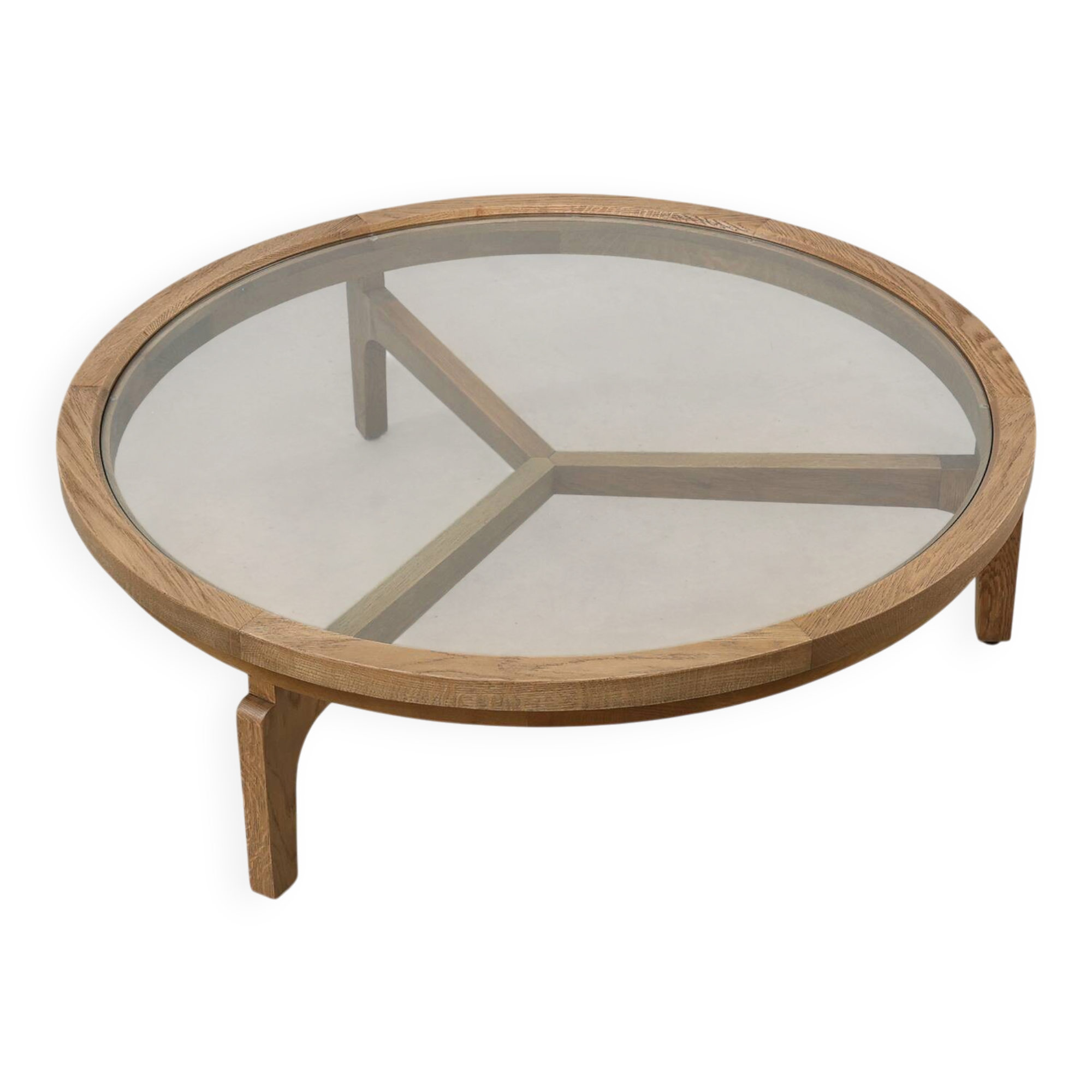 Table moderne en bois de cèdre et verre, Italie fin du 20e siècle