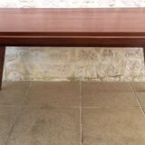 Extendable table with compass legs from the 1950s, extensions not supplied in teak wood – Very good condition