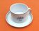 Chocolate Cup / Saucer White glazed terracotta Flower basket decor