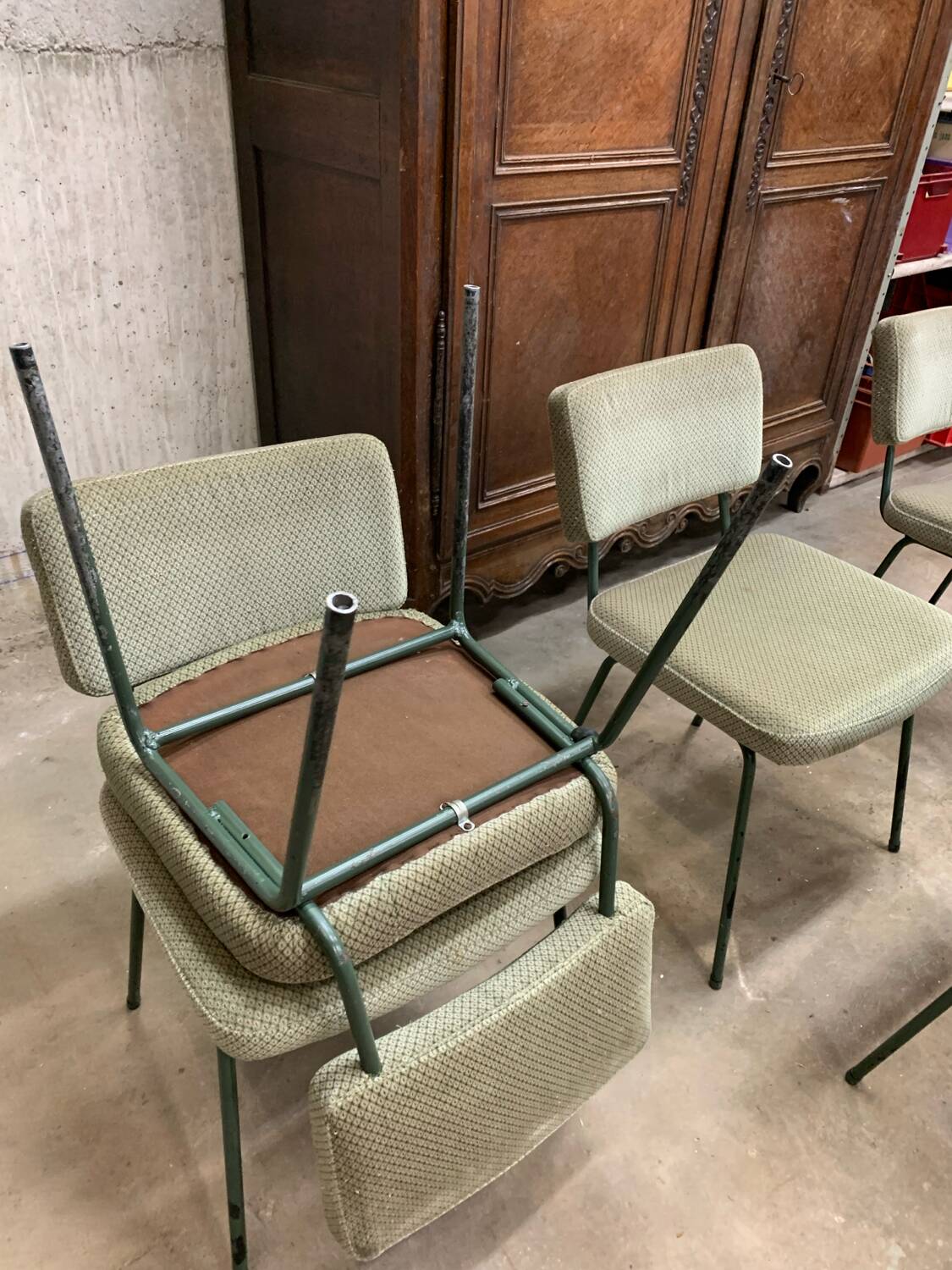6 Chaises Design André Simard Airborne Vintage