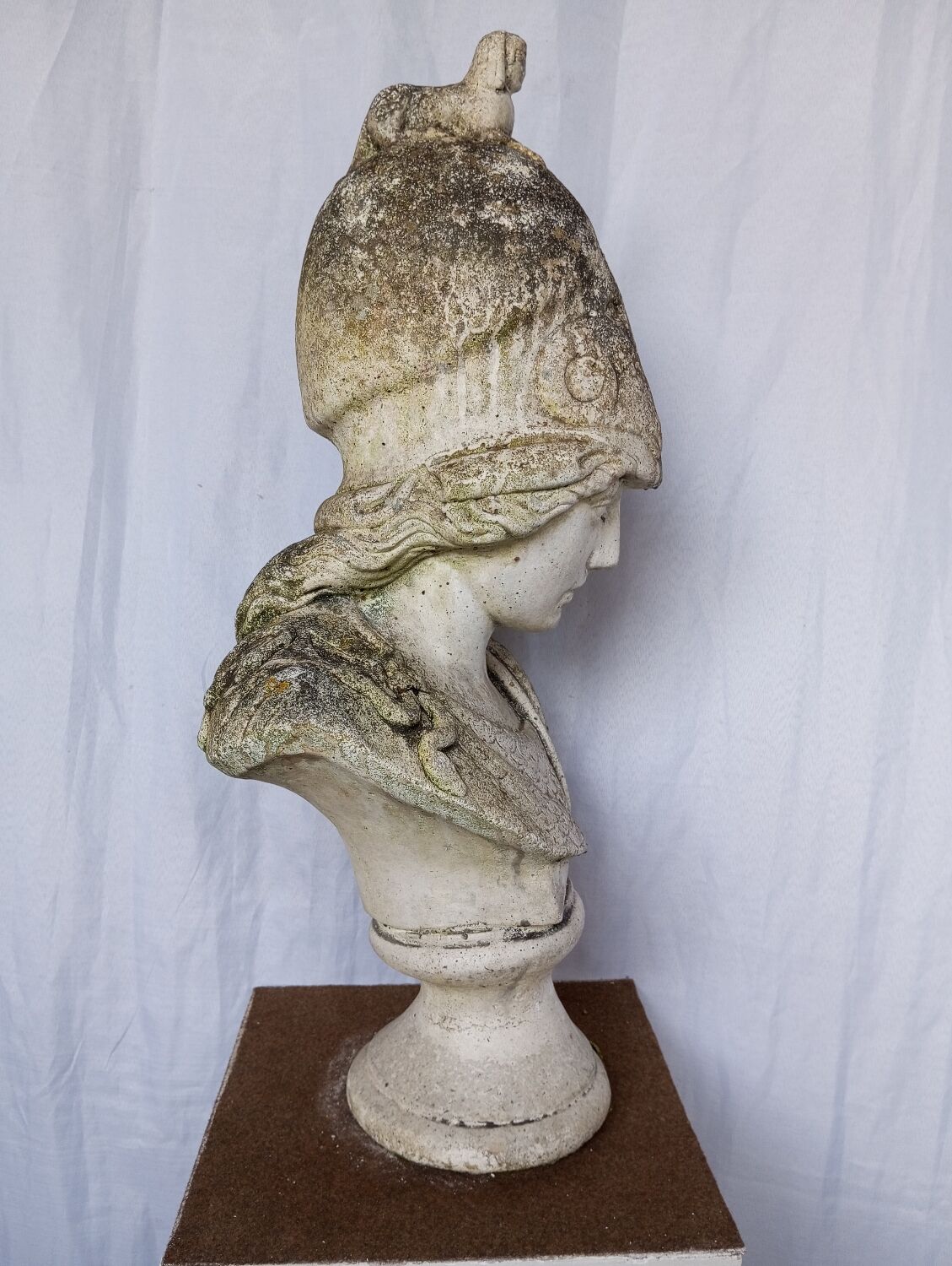 Bust of Minerva in reconstituted stone