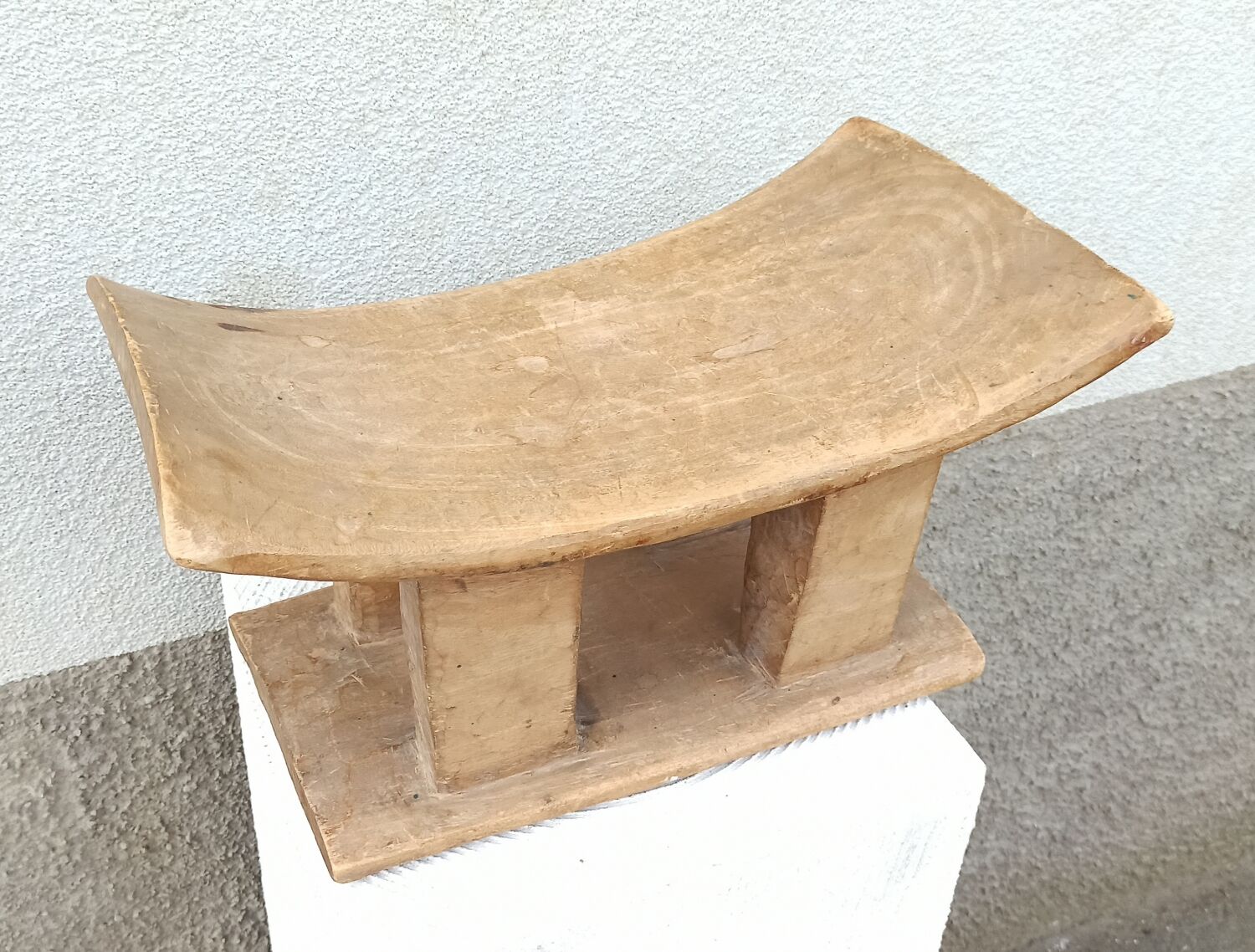 Antique wooden stool Ashanti African art from Ghana