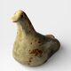 Ancient zoomorphic bird whistle in stoneware from La Borne.