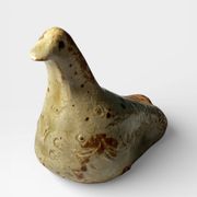 Ancien sifflet zoomorphe oiseau en grès La Borne