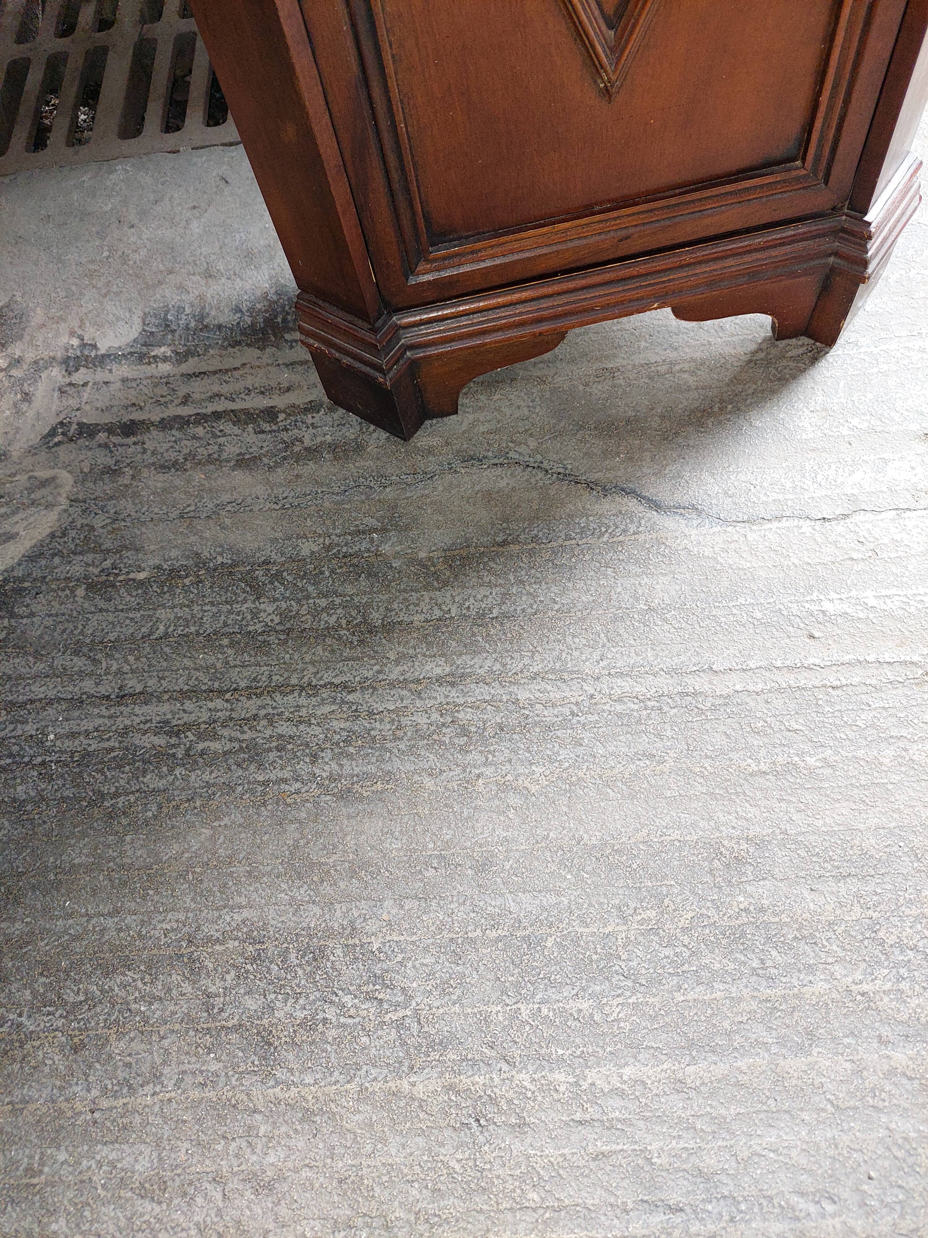 Small corner furniture in vintage wood used