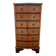 Louis XVI style chest of drawers in wood and cherry veneer