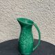 Green enamelled ceramic slurry jug Sarreguemines France