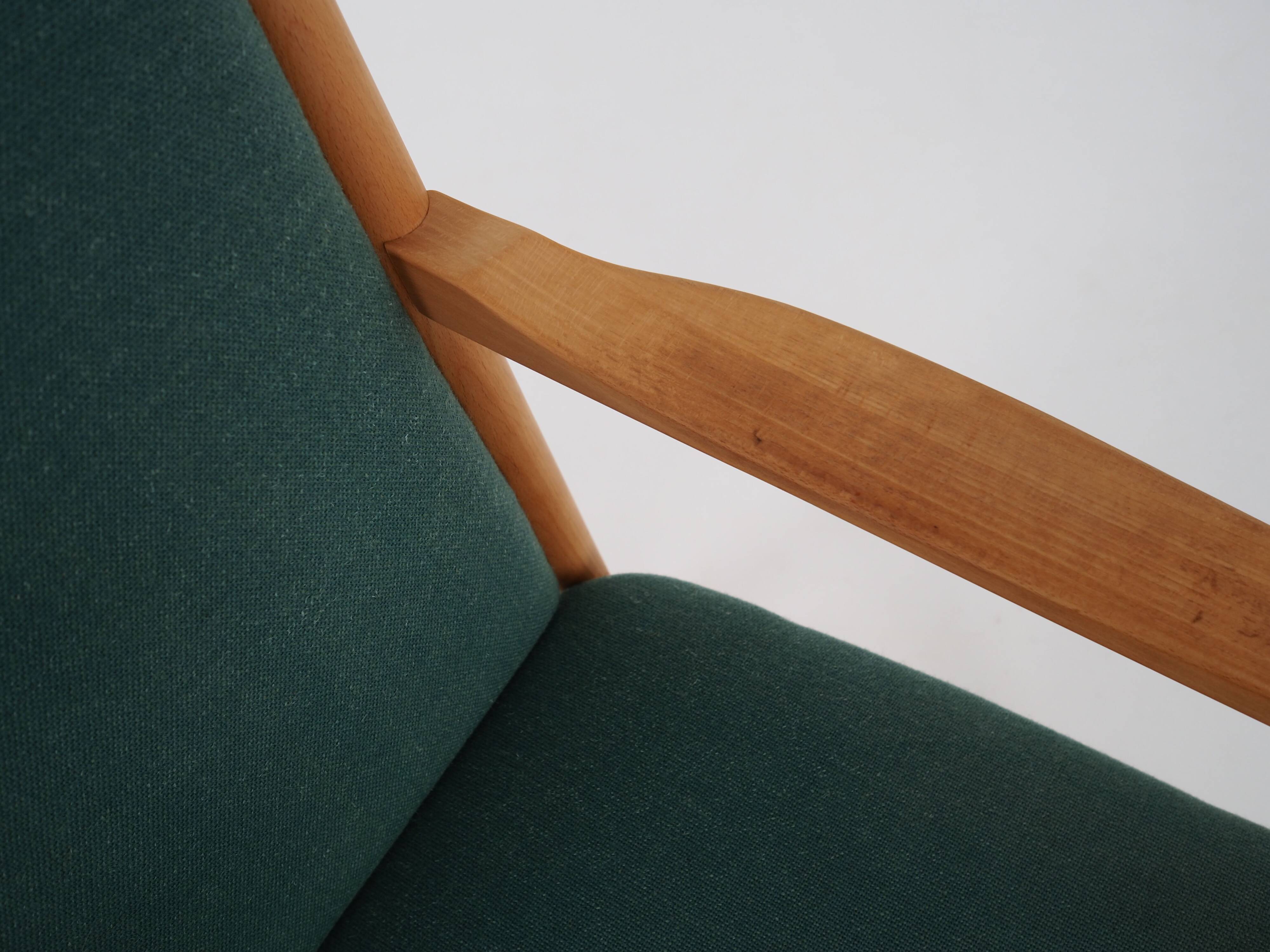 Beech armchair, Danish design, 1970s, designer: Erik Ole Jørgensen, manufacture: Tarm Stole & Møbelf