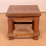 Old small Burmese teak workshop bedside table / ideal in a harness to put 1 plant or e