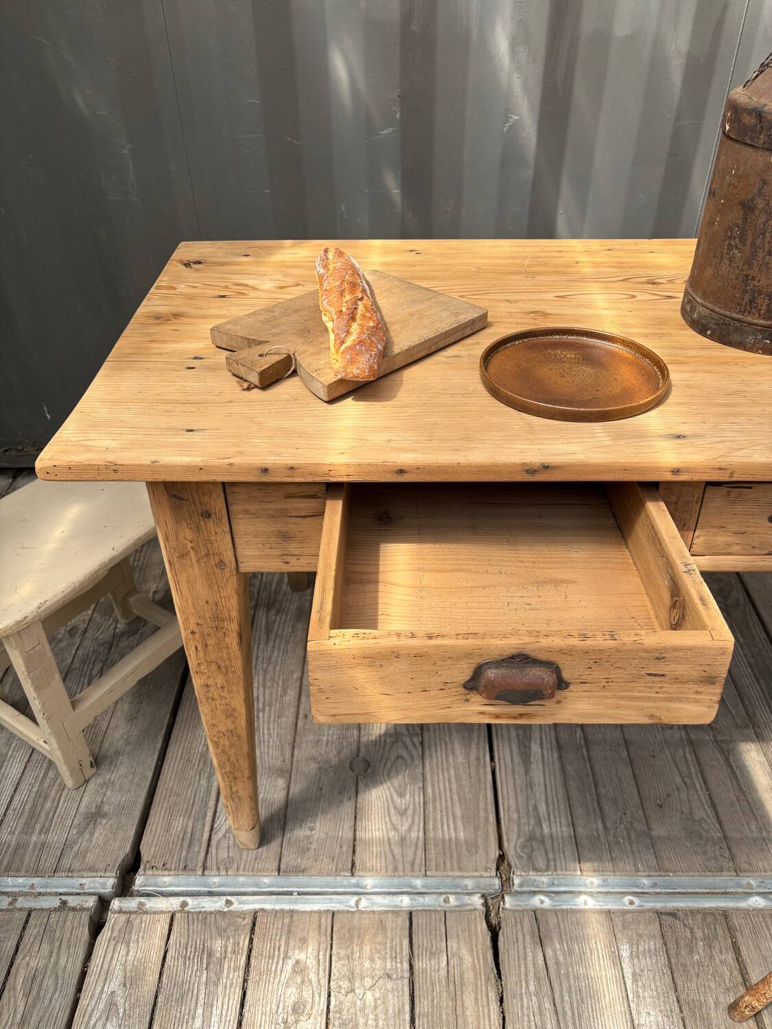 3-drawer farmhouse table