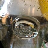 Biot jar in bubbled glass with cork stopper
