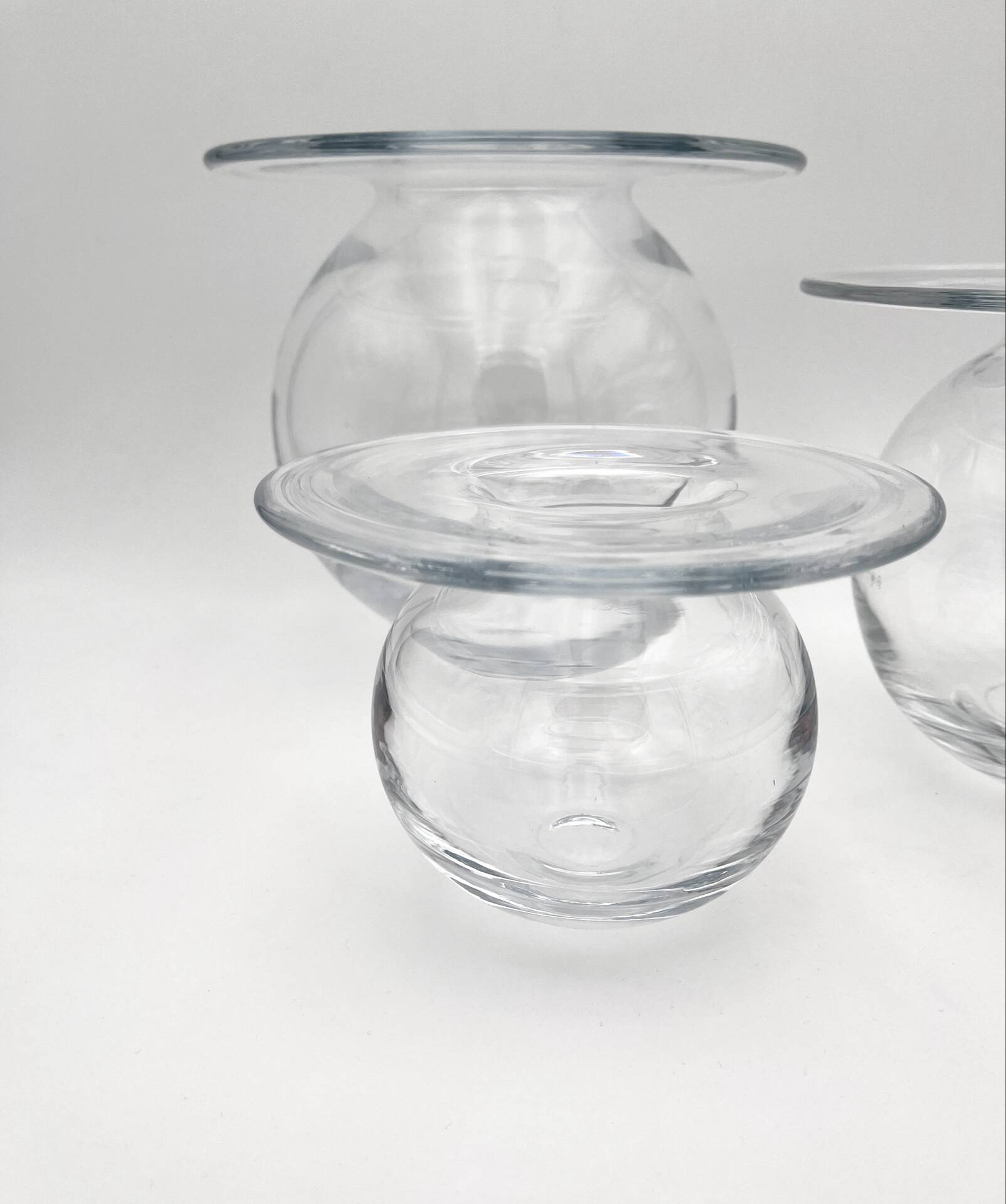 Rare Trio Vases "Saturnus" Nanny Still Riihimäen Lasi 1960
