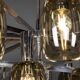 20thC ITALIAN CHROME & SMOKED GLASS EIGHTEEN LIGHT CHANDELIER c.1970