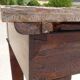 Console époque Restauration, style  Charles X en noyer avec marbre griotte