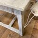 Farmhouse table 6 people white patinated in rectangular solid oak