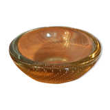Bubbled crystal trinket bowl, 1960s