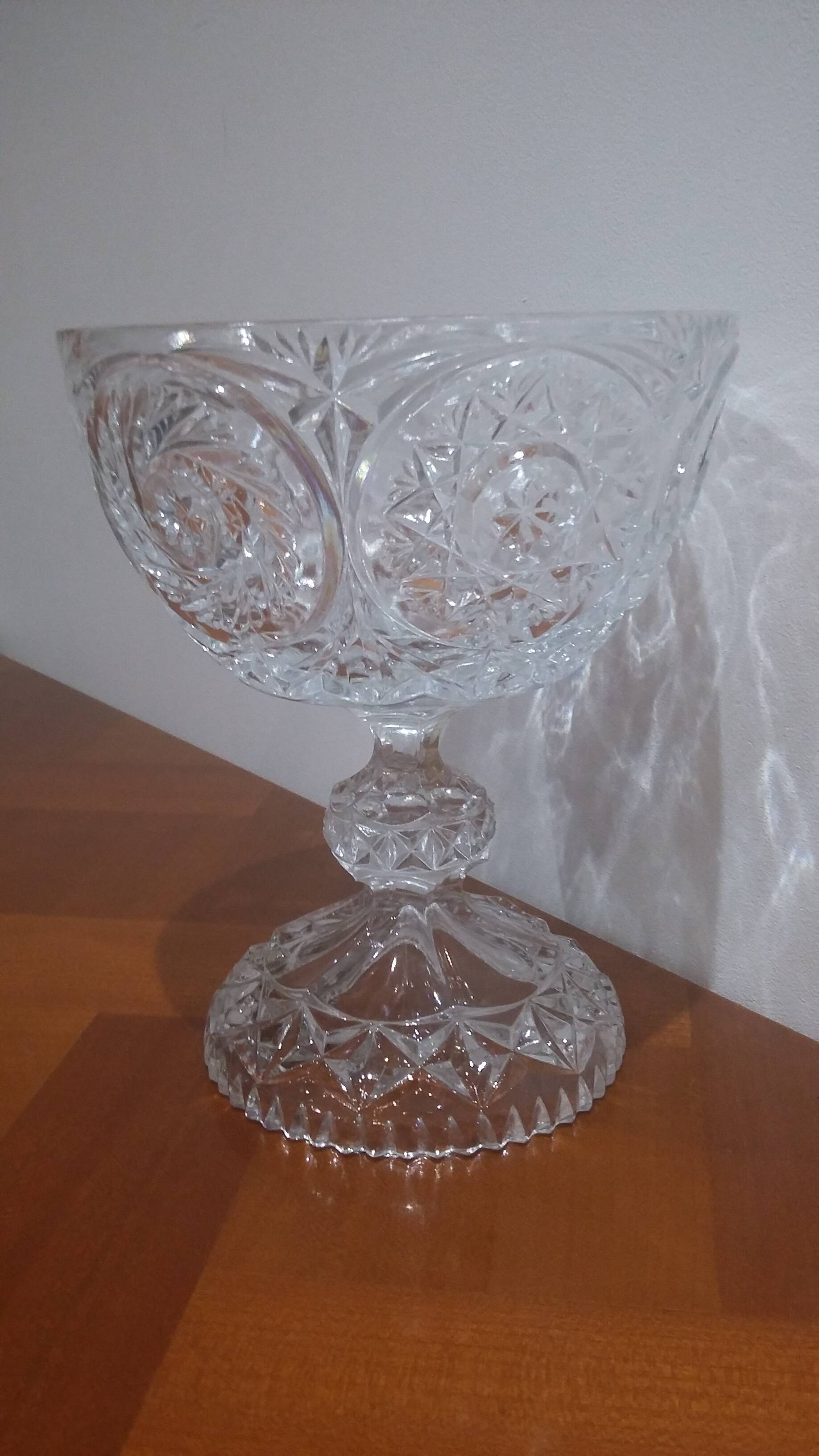 Large Bohemian Crystal Cup