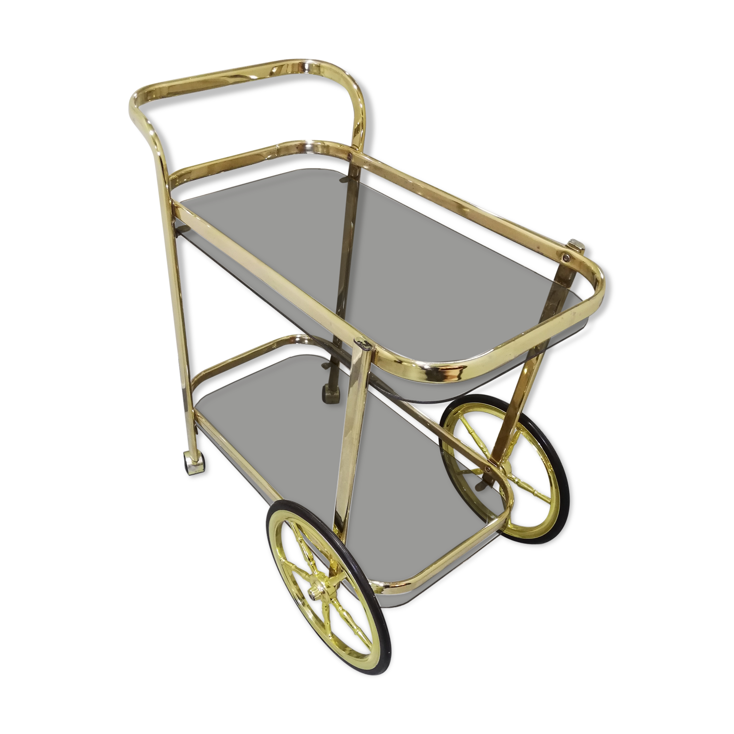 Cart wheel dessert and vintage glass trays