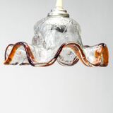 Glass pendant light, vintage, 1960