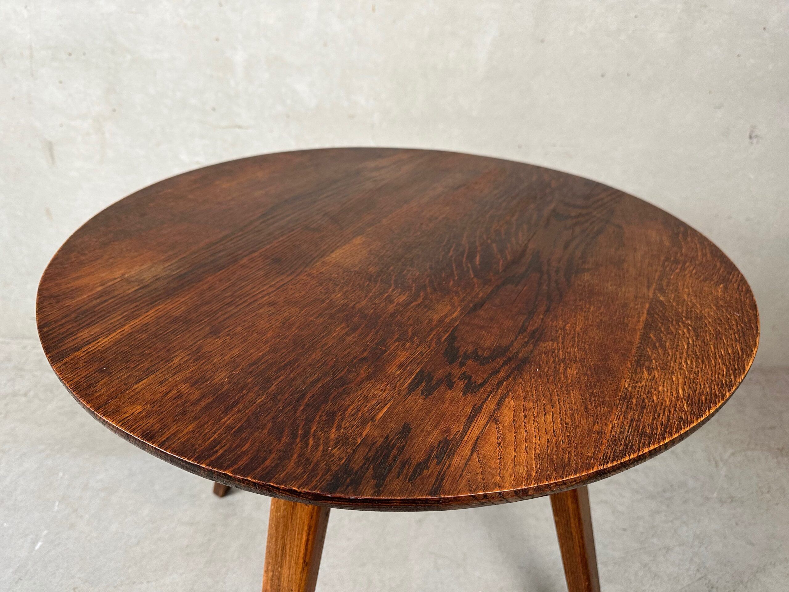 Vintage 'japandi' side table – oak