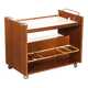 Vintage kitchen sideboard in laminate and walnut veneer, 1970s design.