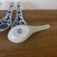 Lot de 3 bols 4 cuillères chinois bleu