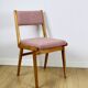 Vintage fuchsia boucle chairs - set of 6