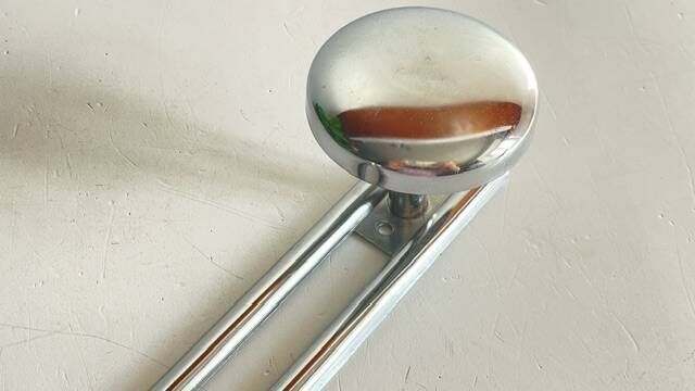 Vintage chrome metal coat stand