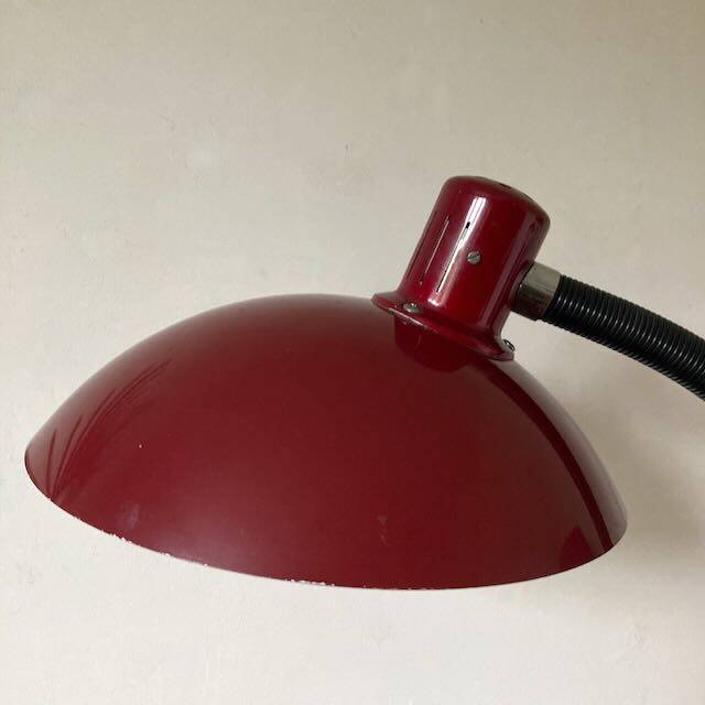 Large burgundy Targetti desk lamp