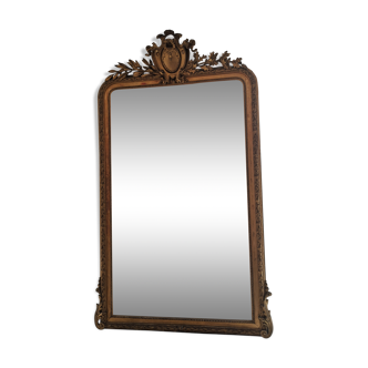 Miroir en bois doré de cheminée 190x110cm