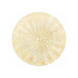 Mid-Century/Art Deco Geometric Amber Glass Ceiling Light - Limburg, 1970s