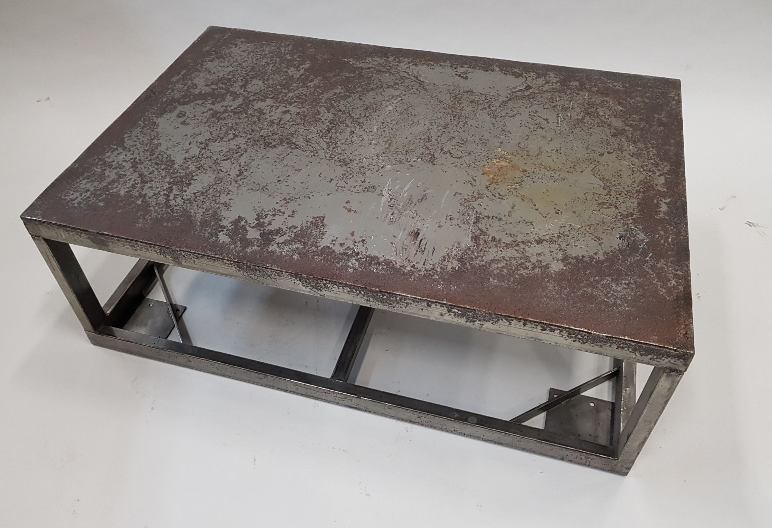 Industrial metal coffee table