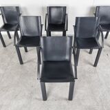 Carlo Bartoli dining chairs for Matteo Grassi, set of 6 - 1980s