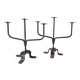 Pair of wrought iron candlesticks circa 1960