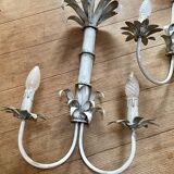 Pair of Vintage Lacquered Sheet Metal Wall Lights -