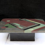 Pierre Elie Gardette slate inlay coffee table