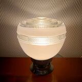 Lampe space age globe et chrome