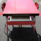 Red formica table and two chairs