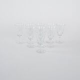 Set of crystal glasses, Danish design, 1970s, manufactured in Denmark