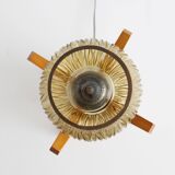 Pair of 1970's Vintage bedside table lamps by Drevo Humpolec