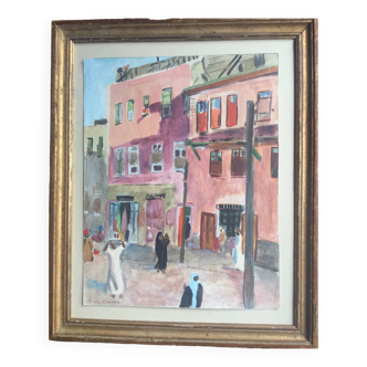 Orientalist gouache by Raoul du GARDIER (1871-1952)