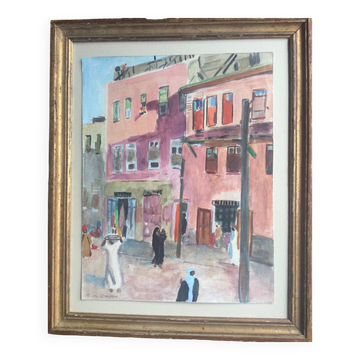 Orientalist gouache by Raoul du GARDIER (1871-1952)
