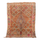 Peach Vintage Moroccan Rug 170 x 230 cm, Berber Wool Rug, Handmade Boho Rug