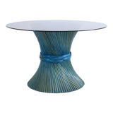 Table bamboo Mc Guire blue lazure