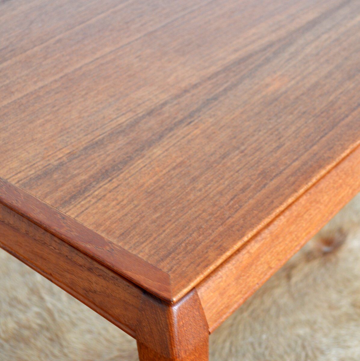 Scandinavian coffee table Danish teak vintage 1960s